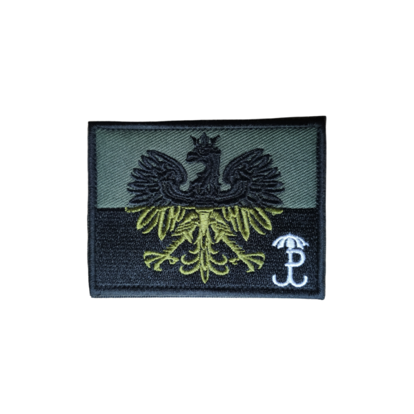 Нашыўка вышытая тактычная з гербам і сцягам Польшчы і эмблемай Варшаўскага паўстання