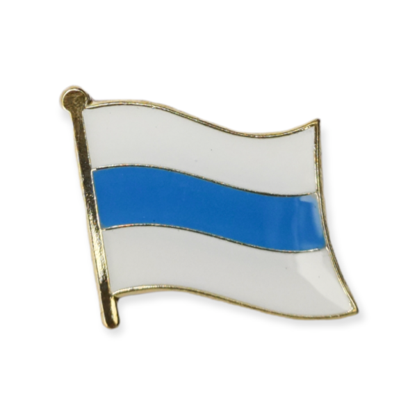 Значак металічны з бела-сіне-белым сцягам