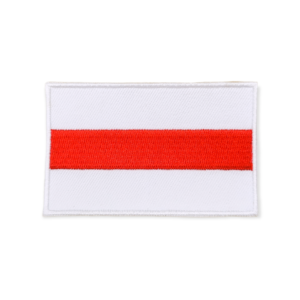 Нашыўка з бела-чырвона-белым сцягам (белы кант)