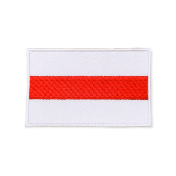Нашыўка з бела-чырвона-белым сцягам (белы кант)