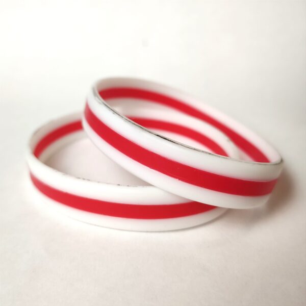 Бранзалет сіліконавы бела-чырвона-белы (УЦЭНКА)