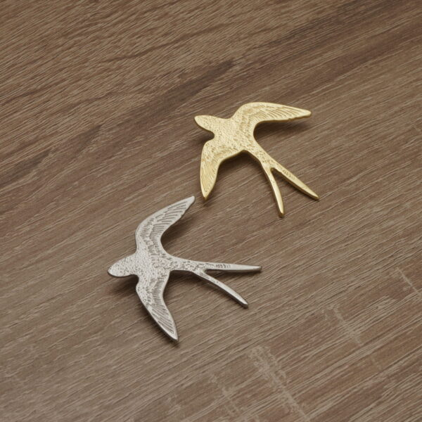 Брошка металічная «Ластаўка»