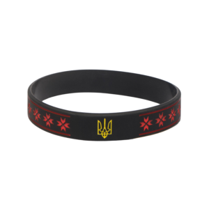 54053114.png Бранзалет сіліконавы чорны з арнаментам і украінскім гербам «Трызуб»