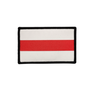 Нашыўка тканая з бела-чырвона-белым сцягам (з «ліпучкай» (велкра))