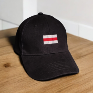82486276.png Бейсболка (кепка) чорная з бела-чырвона-белым сцягам