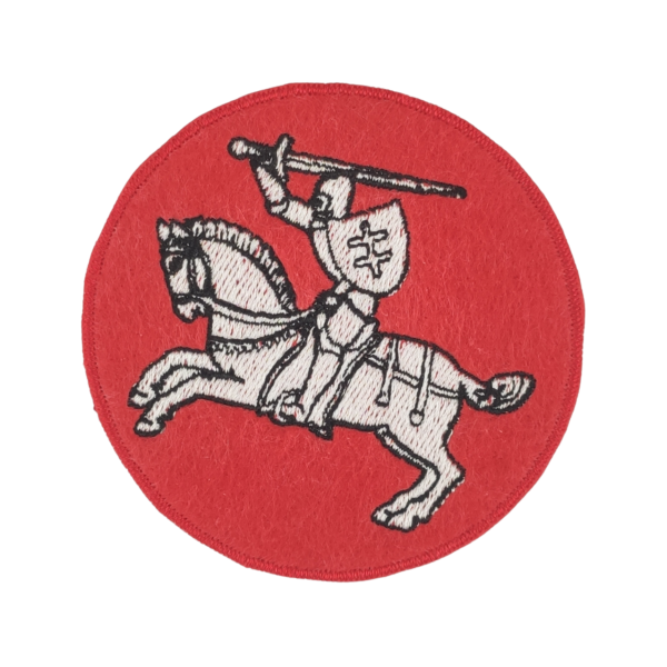 Нашыўка вышытая са старажытным гербам «Пагоня» і крыжом на шчыце