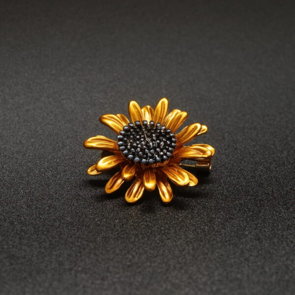 Брошка металічная «Сланечнік»