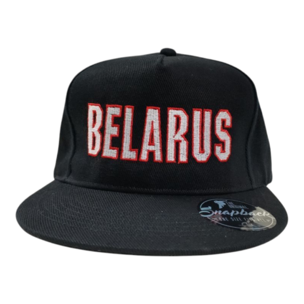 Снэпбэк чорны з надпісам «BELARUS»