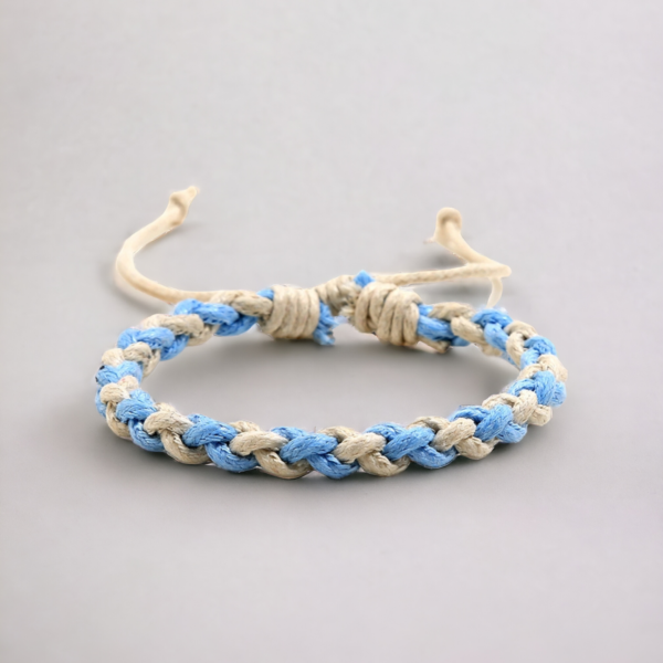 Бранзалет пляцёны бела-блакітны