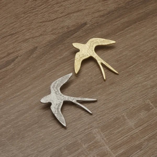 Брошка металічная «Ластаўка»