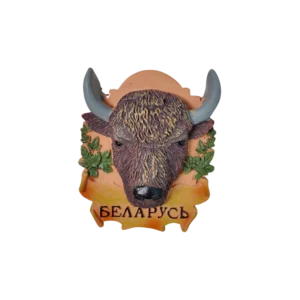 Bison head with Belarus inscription